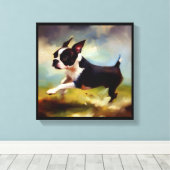 Boston Terrier Dog Leinwanddruck (Insitu (Holzboden))
