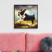 Boston Terrier Dog Leinwanddruck (Insitu (Wohnzimmer))