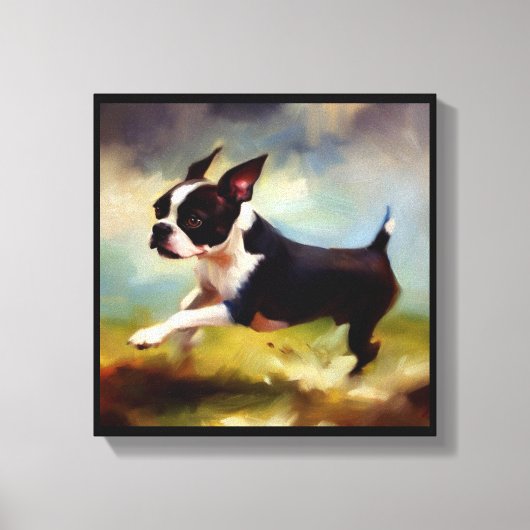 Boston Terrier Dog Leinwanddruck (Vorderseite)