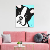 Boston Terrier Dog Leinwanddruck (Insitu (Wohnzimmer))