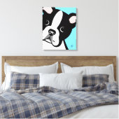 Boston Terrier Dog Leinwanddruck (Insitu (Schlafzimmer))