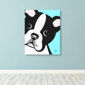 Boston Terrier Dog Leinwanddruck (Insitu (Holzboden))