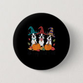 Boston Terrier Dog Lover Fall Ya'll Halloween-Kost Button (Vorderseite)