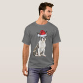 Boston Terrier Dog Lover Funny Christmas T-Shirt (Vorne ganz)