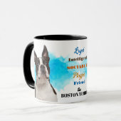 Boston Terrier Dog Loyal Friend Tasse (Vorderseite Links)