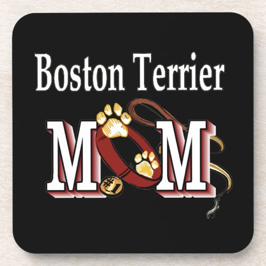 Boston Terrier Dog MAMA Getränkeuntersetzer (Vorderseite)