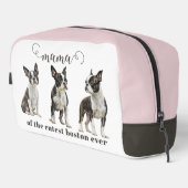 Boston Terrier Dog Mama Waschbeutel (Rechte Ecke)