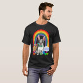 Boston Terrier Dog Mom Easter Eggs Bunny Rabbit T-Shirt (Vorne ganz)
