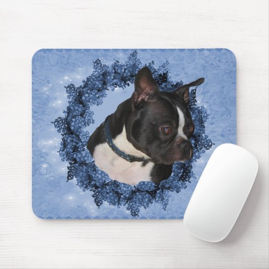 Boston Terrier Dog Mousepad (Mit Mouse)