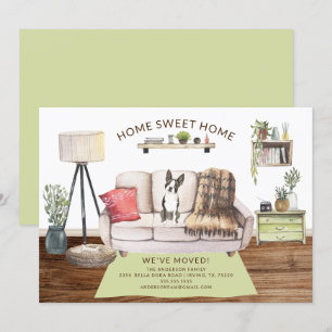 Boston Terrier Dog Moving Ankündigung