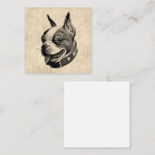 Boston Terrier Dog Niedlich Hund Antique Art Mitteilungskarte (Vorne/Hinten)