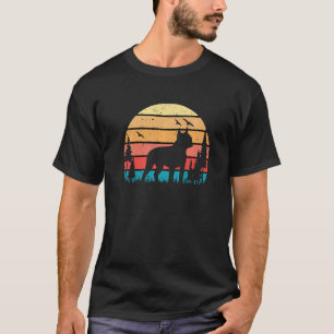 Boston Terrier Dog Niedlich Welpe Retro Sunset T-Shirt