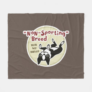 Boston Terrier Dog Non Sporting Breed Rub Mein Bau Fleecedecke