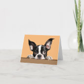 Boston Terrier Dog Notecard oder Dankeschön Card (Vorderseite)