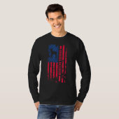 Boston Terrier Dog Patriotic American Flag 4. T-Shirt (Vorne ganz)