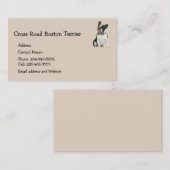 Boston Terrier Dog Pet Animal Business Card Magne Visitenkarte (Vorne/Hinten)