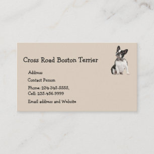 Boston Terrier Dog Pet Animal Business Card Magne Visitenkarte