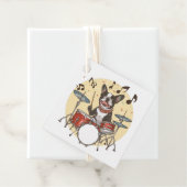 Boston Terrier Dog Playing Drums Geschenkanhänger (Beispiel)