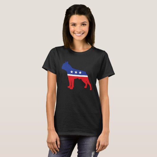 Boston Terrier Dog  Political Symbol Election Masc T-Shirt (Vorne ganz)