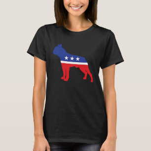 Boston Terrier Dog Politisches Symbol Wahlen Masc T-Shirt