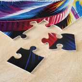 Boston Terrier Dog Portrait Akrylkkunstdruckhund Puzzle (Seite)