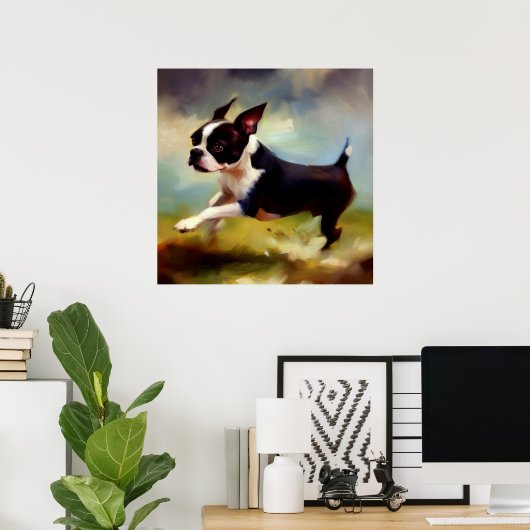 Boston Terrier Dog Poster (Heimbüro)