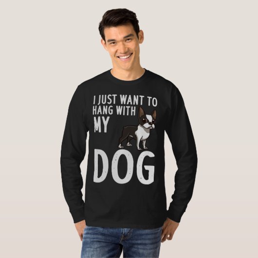 Boston Terrier Dog Puppies Owner T-Shirt (Vorne ganz)
