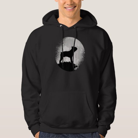 Boston Terrier Dog Retro 1 Hoodie (Vorderseite)