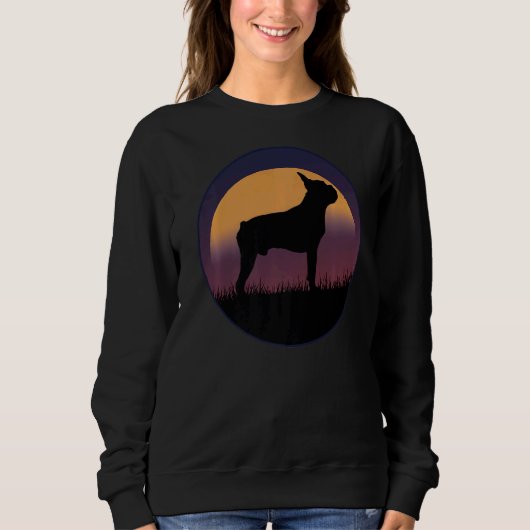Boston Terrier Dog Retro Sweatshirt (Vorderseite)