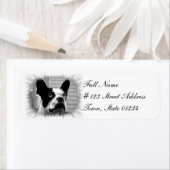 Boston Terrier Dog Return Address Label (Insitu)