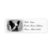 Boston Terrier Dog Return Address Label (Vorne)