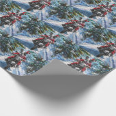 Boston Terrier Dog Riding Motorrad Weihnachten Geschenkpapier (Ecke)