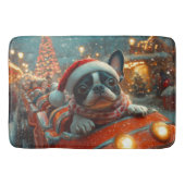 Boston Terrier Dog Roller Untersetzer Weihnachten Badematte (Vorderseite)
