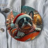 Boston Terrier Dog Roller Untersetzer Weihnachten Button (Beispiel)