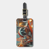 Boston Terrier Dog Roller Untersetzer Weihnachten Gepäckanhänger (Vorderseite vertikal)