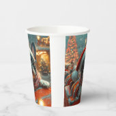 Boston Terrier Dog Roller Untersetzer Weihnachten Pappbecher (Links)