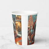 Boston Terrier Dog Roller Untersetzer Weihnachten Pappbecher (Rechts)