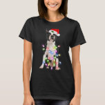 Boston Terrier dog Santa Christmas Tree Lights Xma T-Shirt<br><div class="desc">Boston Terrier Hund Weihnachtsbaum Lichter Weihnachten Jungen Hund</div>