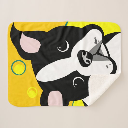Boston Terrier Dog Sherpadecke (Vorderseite (Horizontal))