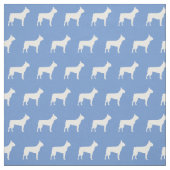 Boston Terrier Dog Silhouette Pet Light Blue Stoff (Muster)