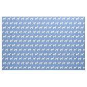 Boston Terrier Dog Silhouette Pet Light Blue Stoff (Fat Quarter (45,7 x 55,9 cm))