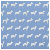 Boston Terrier Dog Silhouette Pet Light Blue Stoff (Muster)