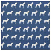 Boston Terrier Dog Silhouette Pet Navy Blue Stoff (Muster)
