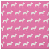 Boston Terrier Dog Silhouette Pet pink Stoff (Muster)