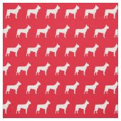 Boston Terrier Dog Silhouette Pet Red Stoff (Muster)