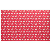 Boston Terrier Dog Silhouette Pet Red Stoff (Fat Quarter (45,7 x 55,9 cm))