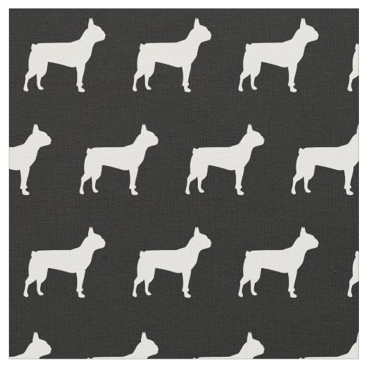 Boston Terrier Dog Silhouette Pet Stoff (Nahaufnahme)