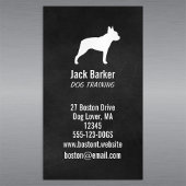 Boston Terrier Dog Silhouette Vertikal Magnetische Visitenkarte