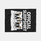 Boston Terrier Dog Sleep Pajamas Nightgown  Fleecedecke (Vorderseite (Horizontal))