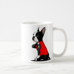 Boston Terrier Dog Tattoo I Liebe Vater Familie Fu Kaffeetasse